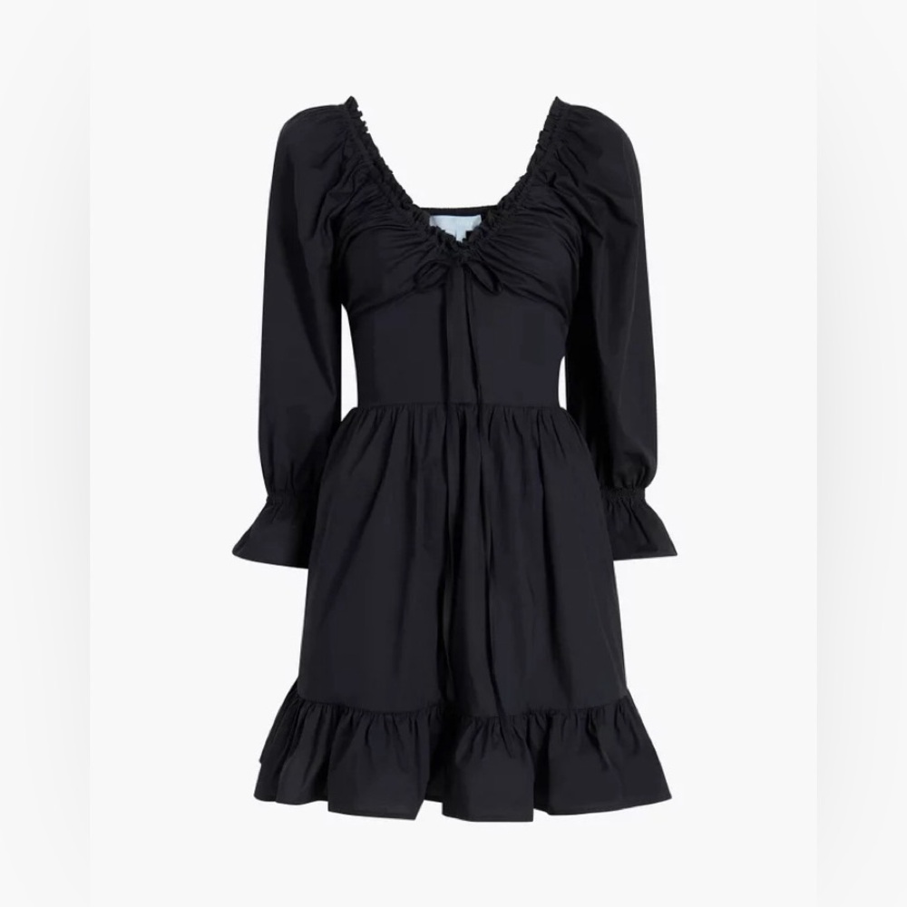 Hill House Black Mini Dress with Ruffle Hem